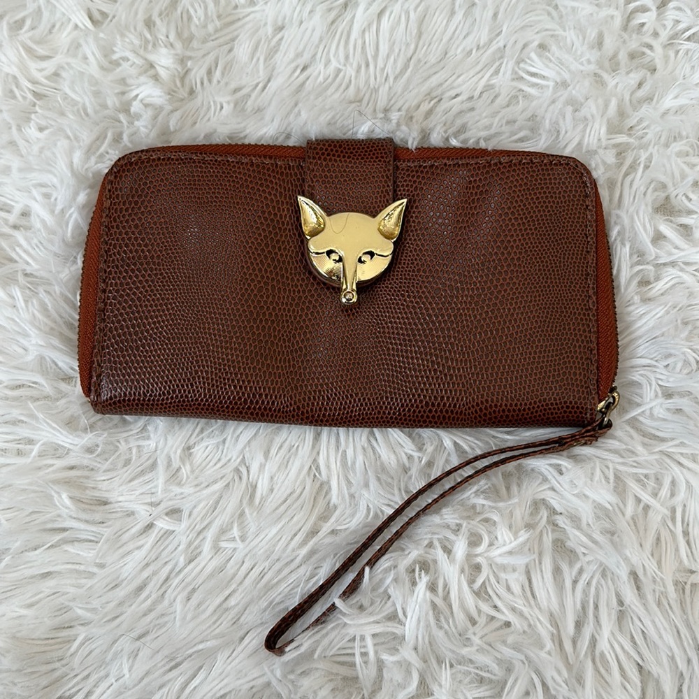 Urban Outfitters | Deena & Ozzy Fox Head Checkbook Wallet